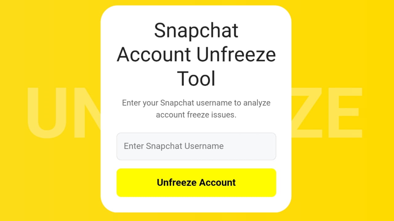 Snapchat Account Unfreeze